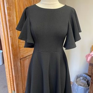 Black dress with flowy sleeves